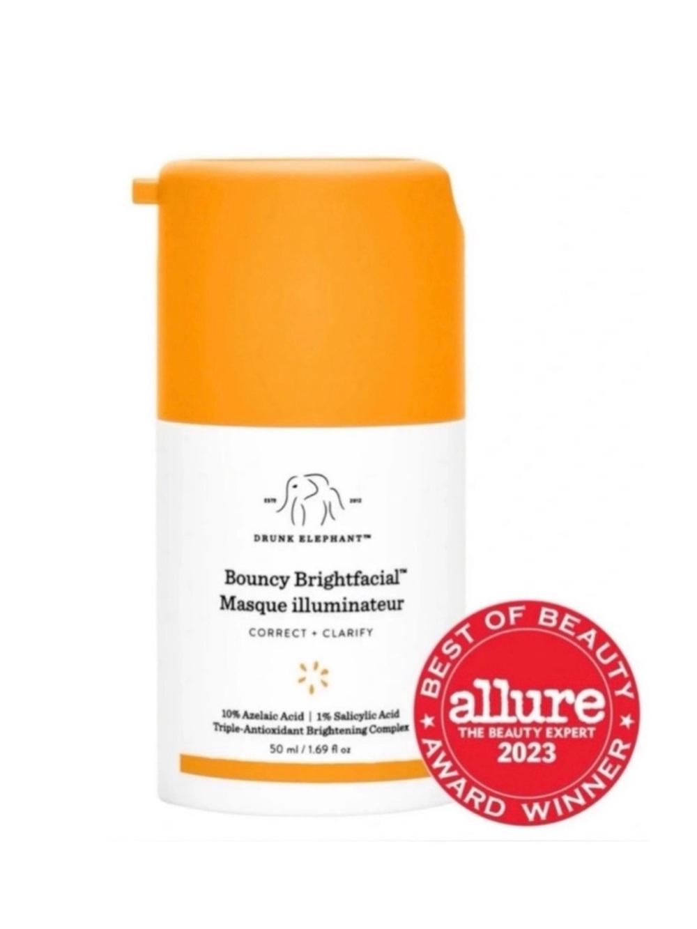 Drunk Elephant Bouncy Brightfacial Masque 50ml 1.69oz New Sealed